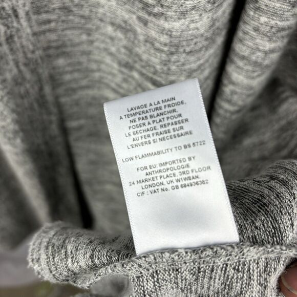 Velvet By Graham Spencer Cardigan Womens Sm Gray Heathered Duster Long Line Open - Picture 9 of 16